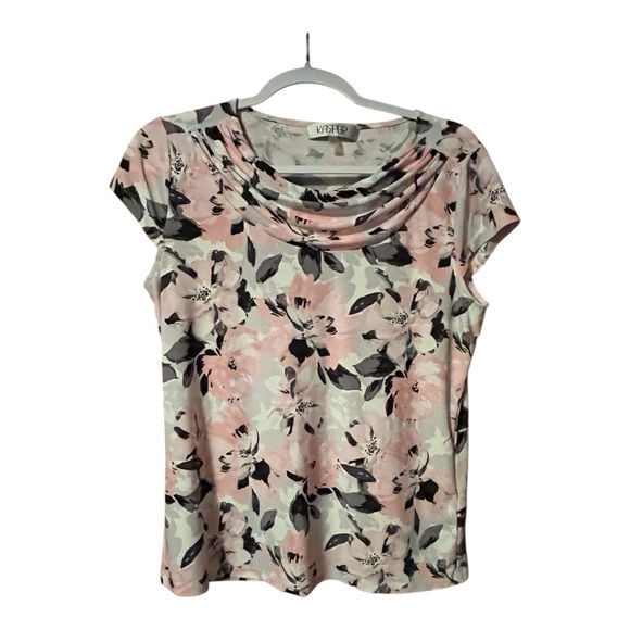 Kasper Tops - Kasper Women's Floral Pink Top Size Medium VG